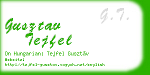 gusztav tejfel business card