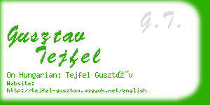 gusztav tejfel business card